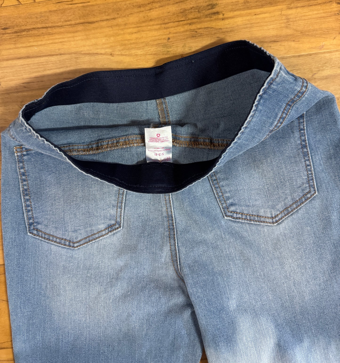 Sunburst, Flared Pull-on Distressed Denim Jeans