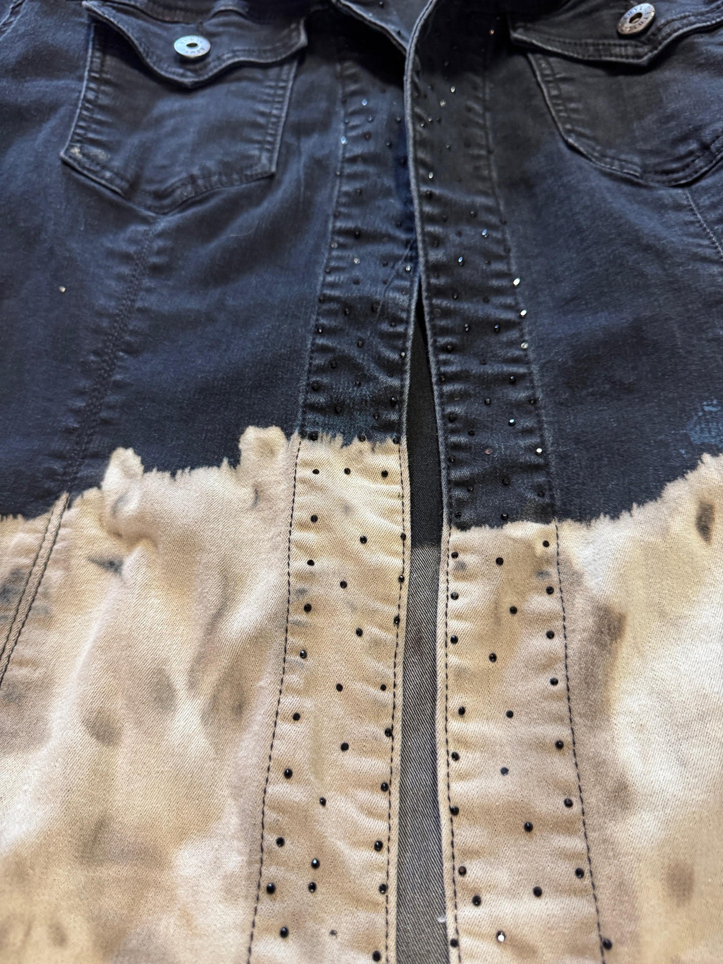 Lunar Night Celestial-Dyed Denim Jacket