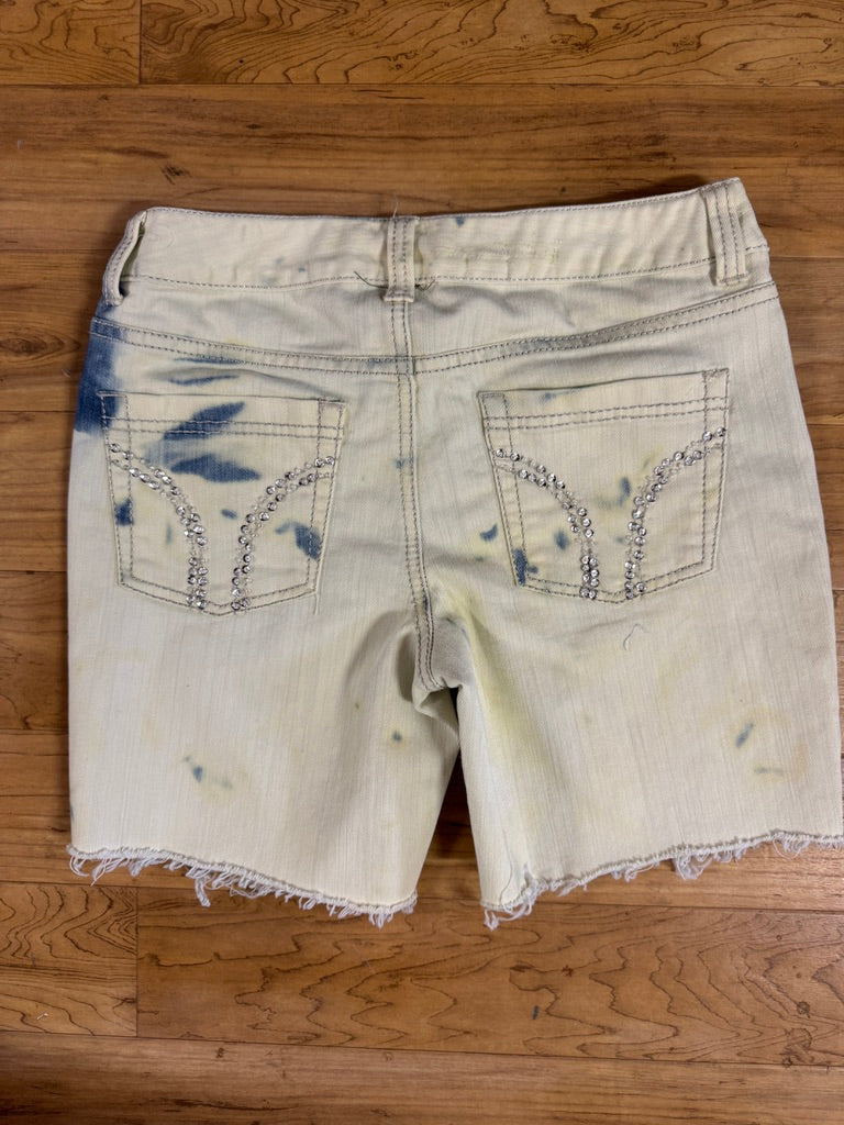 Diva, Embellished Denim Jean Cut-off Shorts