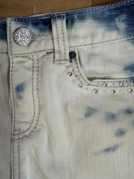 Diva, Embellished Denim Jean Cut-off Shorts