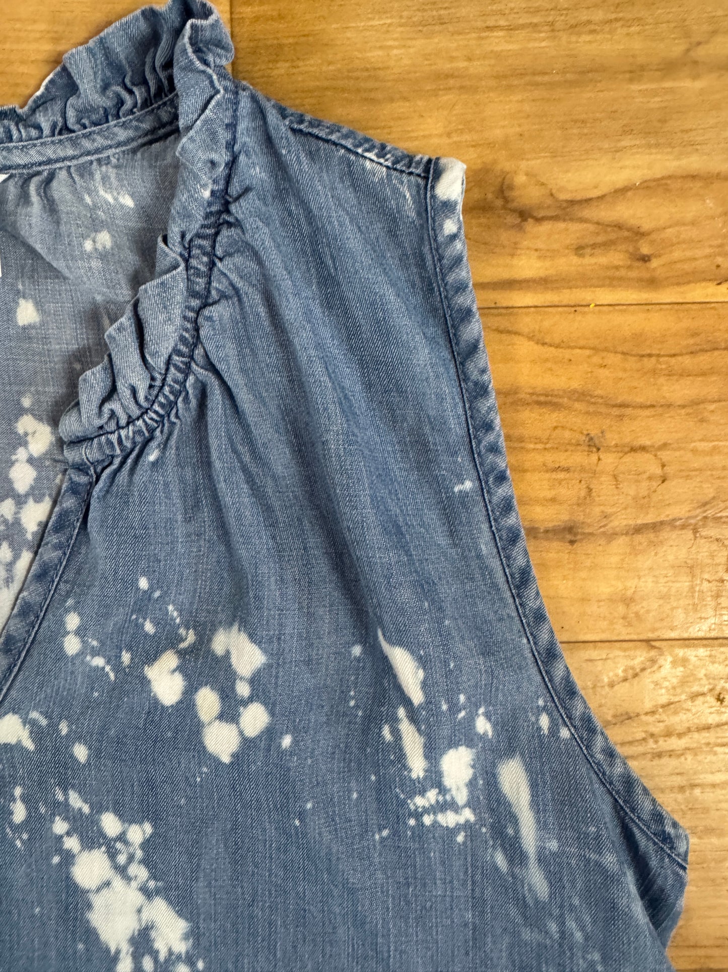The Charmer, Sleeveless Lightweight Denim Blouse