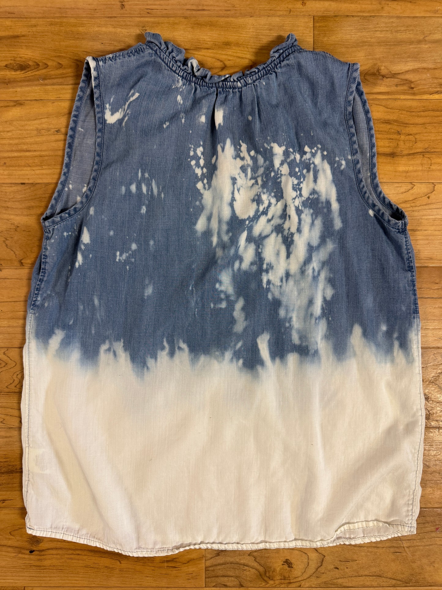 The Charmer, Sleeveless Lightweight Denim Blouse